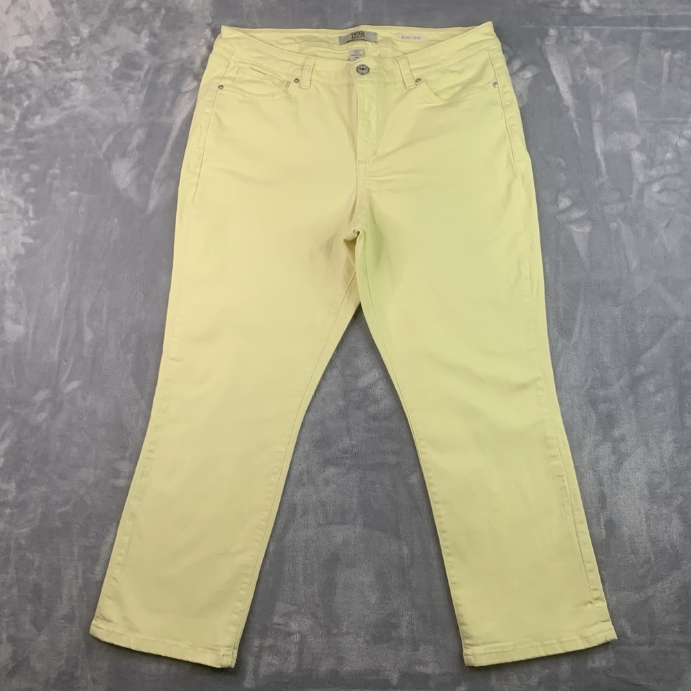Vintage‎ America Blues Womens 12/31 Boho Crop Stretch Yellow Pants